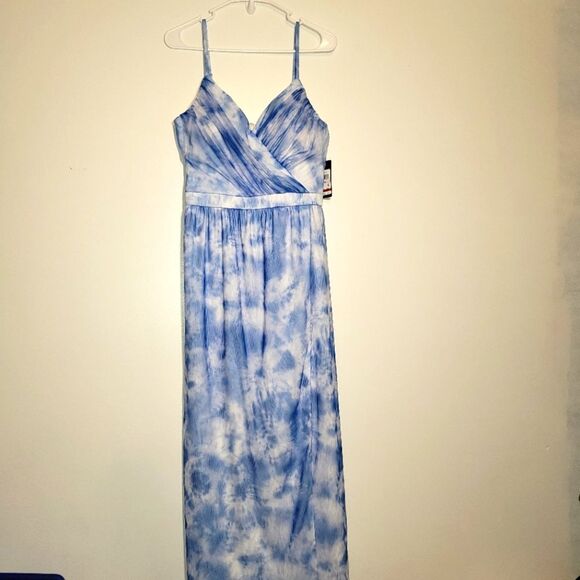 Guess Blue Tie Dye Midi Slit Dress 10 - Picture 3 of 15